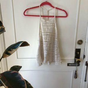 American Eagle Knit Crochet Tank